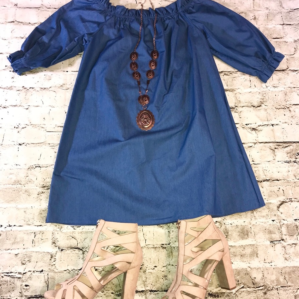 Beautiful Light Blue Denim Dress!